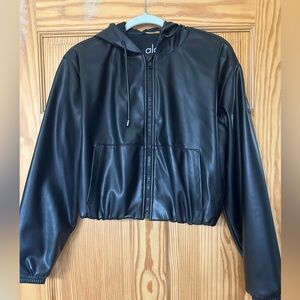 ALO Yoga Sleek Black Leather Jacket
